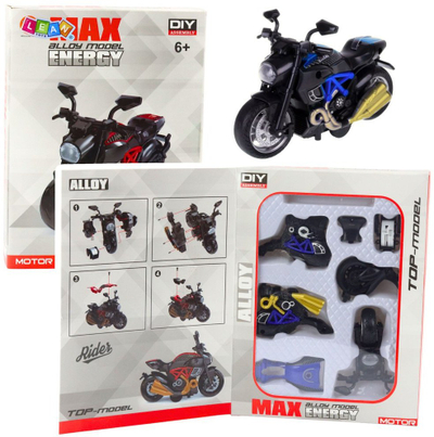 Lodër motor diy me hekur, model 1:14, me e montu vetë, blu