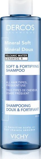 Shampo flokësh Vichy Dercos Mineral Soft, përforcuese, për çdo lloj floku, 200 ml