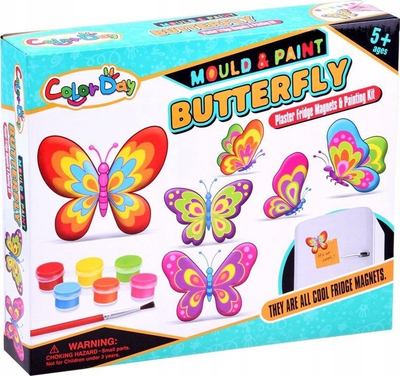 Set kreativ Color Day Butterfly, magnetë për frigorifer, 6 forma, shumëngjyrësh