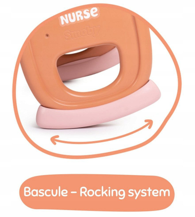Djep lodër për kukulla Smoby Baby Nurse, me tendë, për kukulla deri 42 cm, rozë