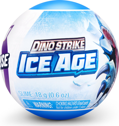 Lodër surprizë Zuru 5 Surprise Dino Strike Ice Age, set ndërtimi, me slime, shumëngjyrëshe