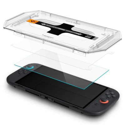 Xham i temperum Spigen Glas.tr EZ Fit, 2 copë, për Nintendo Switch 2, transparent