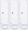 Çorape Stance Icon Classic Crew për burra, set me 3 palë, X-Large, të bardha