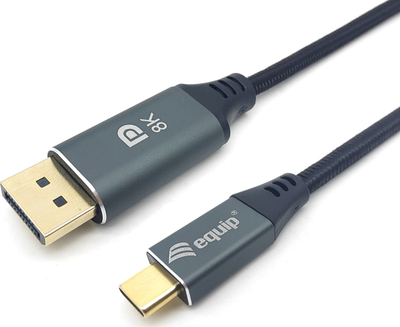 Kabllo Equip USB-C në DisplayPort Premium, 2m, 8K 60Hz, e zezë