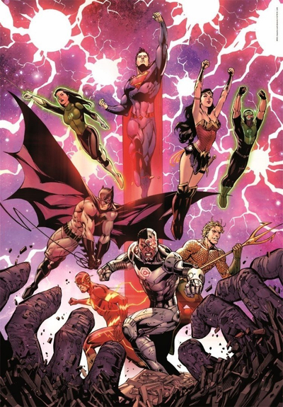 Puzzle Clementoni Compact Justice League, 1000 pjesë, 50x70 cm, shumëngjyrësh