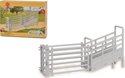 Set loje Collecta Cattle Loading Fence, gardh dhe rampë ferme për figura bagëtie, me shumë ngjyra