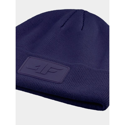 Kapele beanie unisex 4F 4FWAW24ACAPU433, për dimër, blu