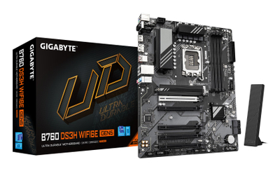 Pllakë amë Gigabyte B760 DS3H WIFI6E GEN5, socket LGA1700, DDR5, e zezë