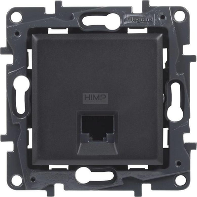 Prizë telekomunikimi Legrand Niloe Step 863563, RJ45 Cat 6 UTP, e zezë