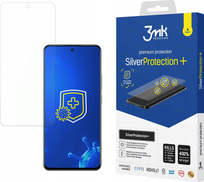 Фолија за екран 3MK SilverProtect+ за Realme 12+ 5G, антимикробна, wet-mounted, транспарентна