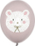 Balona Polar Bear Balloons Pastel, 30 cm, 50 copë, gri