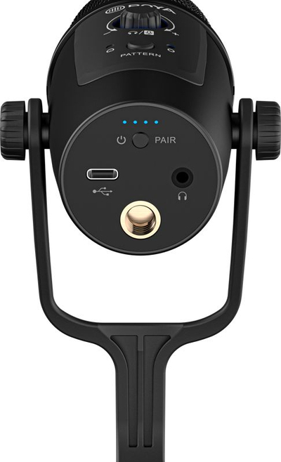 Mikrofon USB pa kabllo BOYA BY-PM500W, për kompjuter dhe telefon, me marrës USB-C, i zi