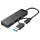 USB разводник Vention HBB, 4 порти USB 3.0, USB A и USB C, црн