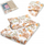 Set krevati për bebe Velvet Cot Set Square, jorgan edhe jastëk, kadife pambuku, bezhë