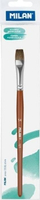 Furçë pikture Milan Brush 121 nr. 14, e sheshtë, për akuarel, ngjyrë kafe