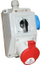 Set instalimi Spamel ZI03R221, prizë industriale 16A 5P, IP44, e kuqe