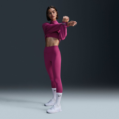Еластични хеланки Nike One за жени, висок струк, за фитнес, виолетови