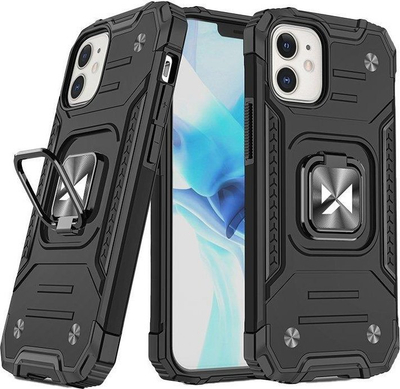 Mbulesë telefoni Wozinsky Ring Armor për iPhone 14, me unazë mbajtëse, e zezë