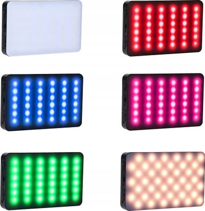 Dritë fotografike Rollei Lumis Compact RGB, panel LED, dritë e rregullueshme në ngjyrë dhe temperaturë, e zezë