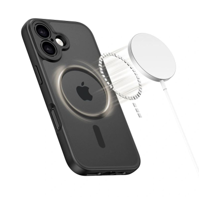 Kapak telefoni Tech-Protect BasicMag MagSafe për iPhone 17, matte, i zi