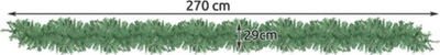 Garlandë Krishtlindjesh Ruhhy 22323, 2.7 m, sintetike, e gjelbër