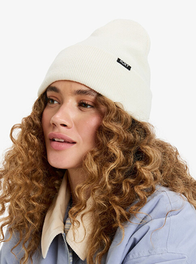 Kapelë dimërore Roxy Tropical Snow Beanie, për femra, e bardhë