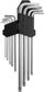 Set çelësash torx AWTools, tip L T10-T50 (AW40531), 9 copë