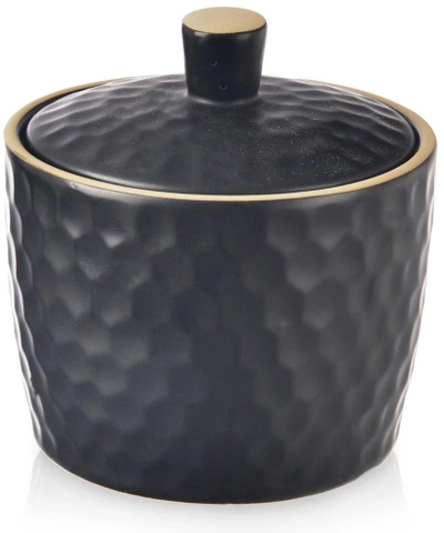 Сад за шеќер Orion Tea Time, керамика stoneware, со капак, дијаметар 10 cm