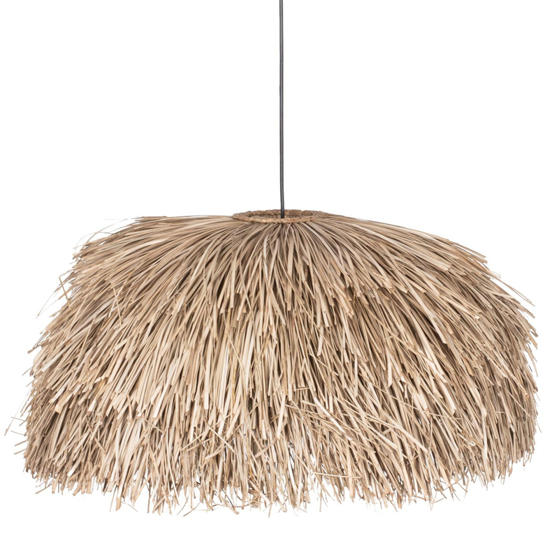 Llambë tavani me kapak prej pandan dhe bari mendong Φ80×35 cm (HM7778)