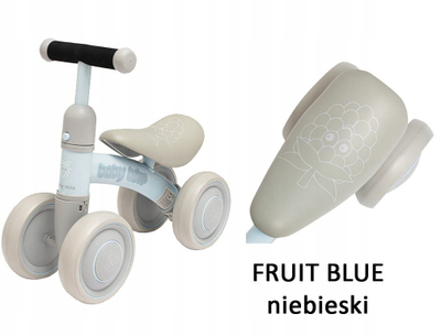 Балансирачки велосипед Baby Mix Baby Bike, ride on, 4 тркала, сина