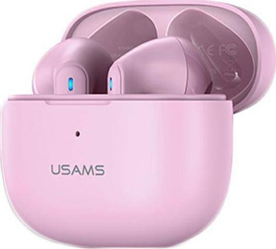 Kufje wireless USAMS TWS NX10, Bluetooth 5.2, me mikrofon, rozë