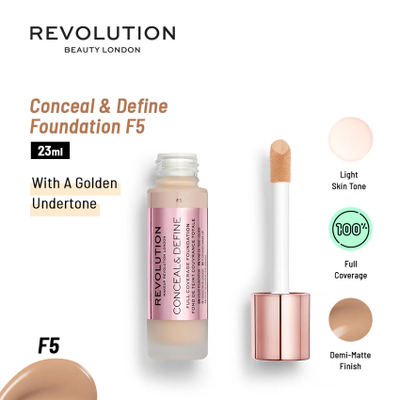 Revolution Conceal & Define Foundation F5