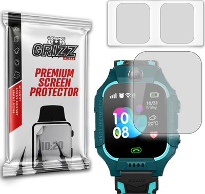 Filmi mbrojtës ekran GrizzGlass Matte, për Grizz KidsWatch A7s X Pro GW600s, set 2 copë, transparent