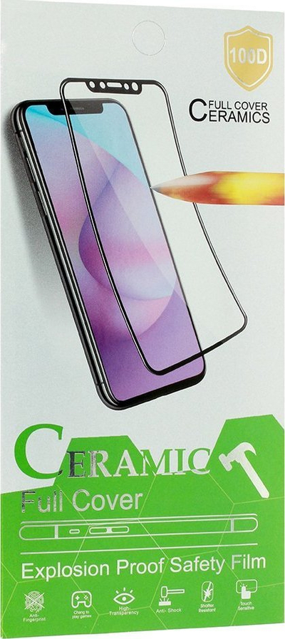 Xham mbrojtës Hard Ceramic për iPhone 13 13 Pro, ekran i plotë, skaje të zeza