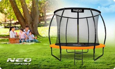Trampolinë kopshti Neo Sport, 180 x 252 cm, e zezë / portokalli