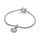 Pendant për byzylyk Pandora, argjendtë / transparent / vjollcë