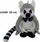 Lemur pelushi SUN-DAY L0348, 30 cm, gri me të bardhë