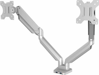 Kрак за маса за монитори Fellowes Platinum Series Dual Monitor Arm, до 32\", 2 екрани, сива