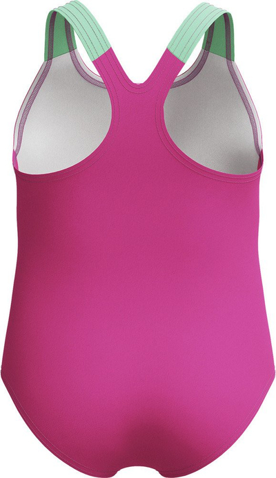 Kostum noti për goca të vogla Infant Girls Learn to Swim, me print, rozë