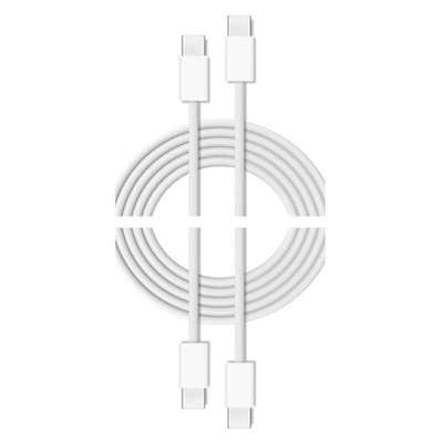 Kabllo karikimi Cubenest USB C në USB C, 60W, 1 m, 2 copë, e bardhë
