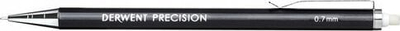 Laps mekanik Derwent Precision, set me mina HB 0.7mm, trup metal, gri