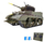 Lodër tank me telekomandë Zegan M26, Airsoft, shkalla 1:18, jeshile ushtarake