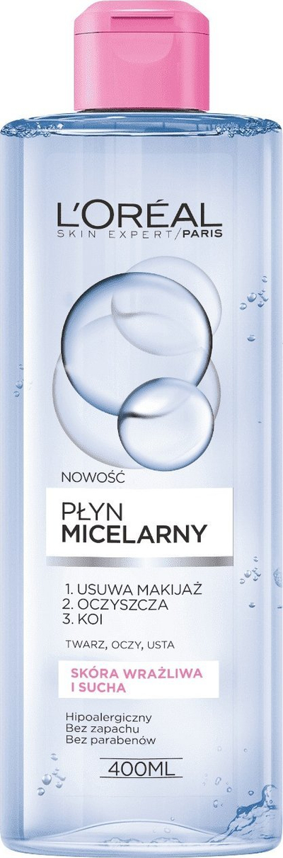 Ujë micelar L’Oreal Paris Skin Expert për lëkurë të thatë edhe të ndjeshme, 400 ml
