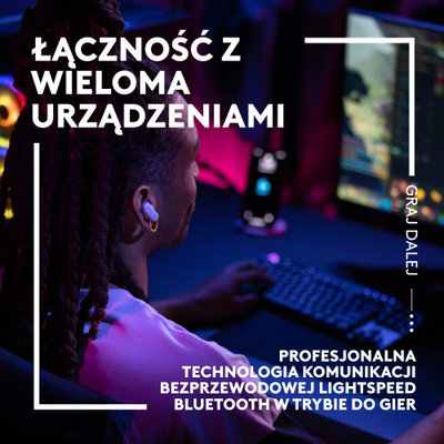 Kufje gaming wireless Logitech G FITS, True Wireless, Bluetooth LIGHTSPEED, të zeza
