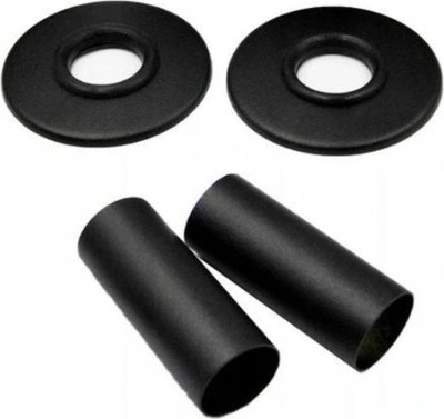 Set maskues për radiator Invena Black Concealing, rozeta çelik inox, i zi