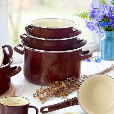 Tenxhere Orion Pot Enamel, 26 cm, 6.5 l, kafe