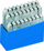Set gërmash metalike Vpon Letter Punch Standard, 15 mm, me kuti plastike blu