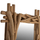 Pasqyrë druri teak dega natyrale 100×80 cm (FB99372)