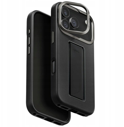 Заштитна маска Uniq Heldro Pro за iPhone 17 Pro, MagSafe, со копчиња, црна