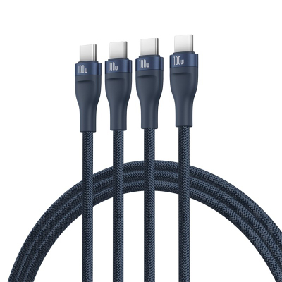 Kabllo karikimi Baseus Flash Series 3, 100W, 1.5m, blu